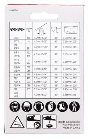 Zāģa ķēde 1914F7-4 SC M43 35cm/14″, 3/8″, 1,3mm, 52H Makita
