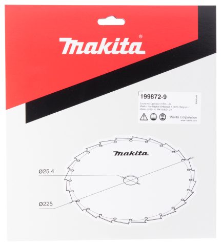 Zāģripa krūmgriežiem 225×25,4MM, UR012G 199872-9 Makita