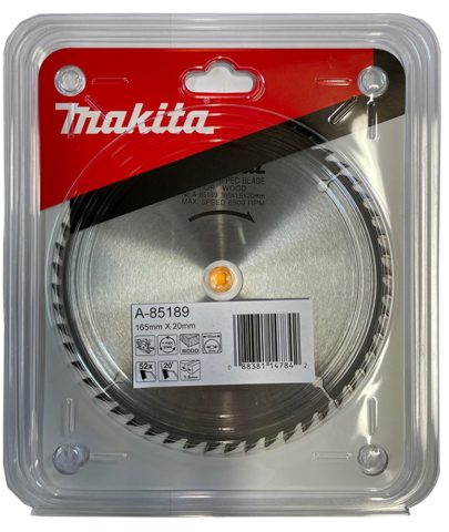 T.C.T. Zāģripa  165X1.6X20mm 20° T52 A-85189