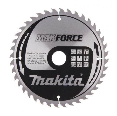 T.C.T. Zāģripa MAKFORCE 210X2.4X30mm 20° T40 B-08501 Makita