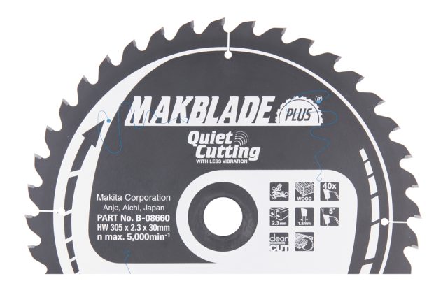 T.C.T. Zāģripa MAKBLADE PLUS 305X2.3X30mm 5° T40 B-08660 Makita