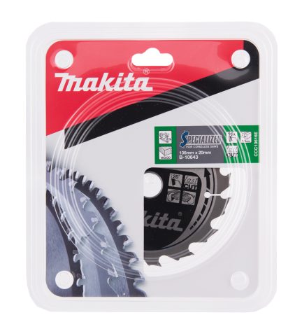 T.C.T. Zāģripa SPECIALIZED 136X1.5X20mm 20° T16 B-10643 Makita