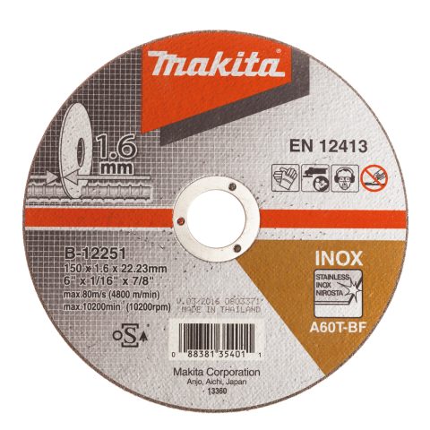 Griezripa 150 X 1,6mm Inox/tērauds B-12251
