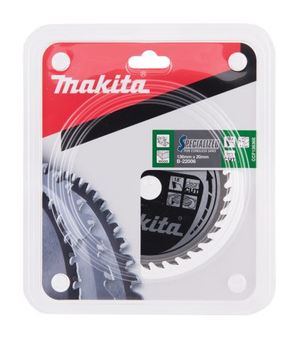 T.C.T. Zāģripa SPECIALIZED 136X1.5X20mm 18° T36 B-22006 Makita