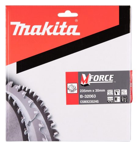 T.C.T. Zāģripa M-FORCE 235X2.3X30mm 15° T24 B-32063 Makita
