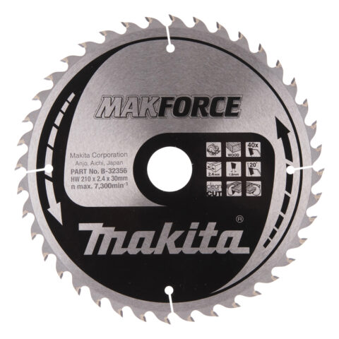 T.C.T. Zāģripa MAKFORCE 210X2.4X30mm 20° T40 B-32356