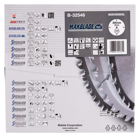 T.C.T. Zāģripa MAKBLADE PLUS 305X2.3X30mm 5° T60 B-32546 Makita