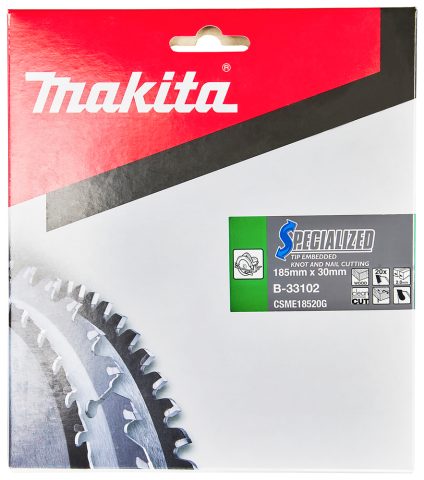 T.C.T. Zāģripa SPECIALIZED 185X2X30mm 25° T20 B-33102 Makita