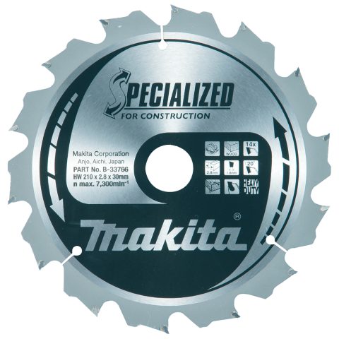 T.C.T. Zāģripa SPECIALIZED 210X2.8X30mm 20° T14 B-33766