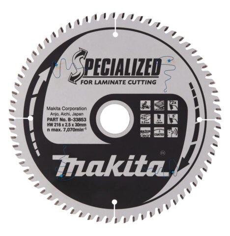 T.C.T. Zāģripa SPECIALIZED 216X2.5X30mm 5° T72 B-33853
