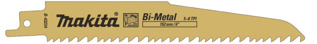 Zobenzāģa asmeņi BIM 152x1,6mm (5-8tpi), 5gab. B-43234 Makita