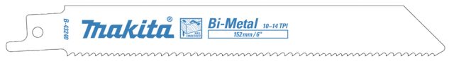 Zobenzāģa asmeņi BIM 152x0,9mm (10-14tpi), 5gab. B-43240 Makita