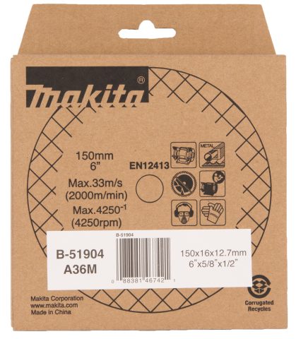 Slīpripa 150x16x12,7mm A36M B-51904
