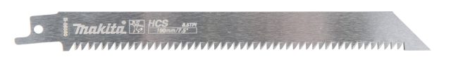 Zobenzāģa asmenis HCS 190X0,6mm 8.5Tpi, 1gab. B-56580 Makita