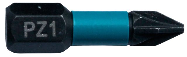 Skrūvgrieža uzgalis PZ1X25MM  IMPACT BLACK B-63638