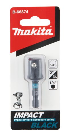 Adapteris 1/4″-1/2″ x 50MM triecien skrūvgriežiem  IMPACT BLACK B-66874