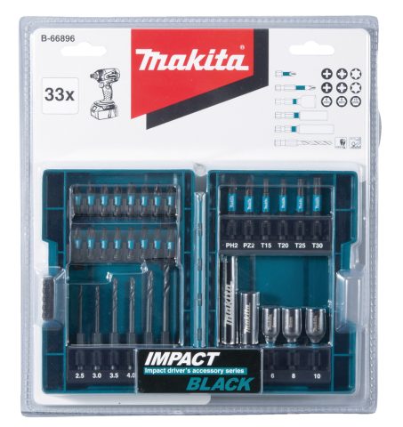 33 izmēru Uzgaļu komplekts IMPACT BLACK  B-66896