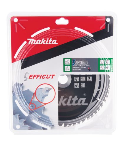 T.C.T. Zāģripa EFFICUT 305X2.15X30mm 10° T60 B-67256 Makita