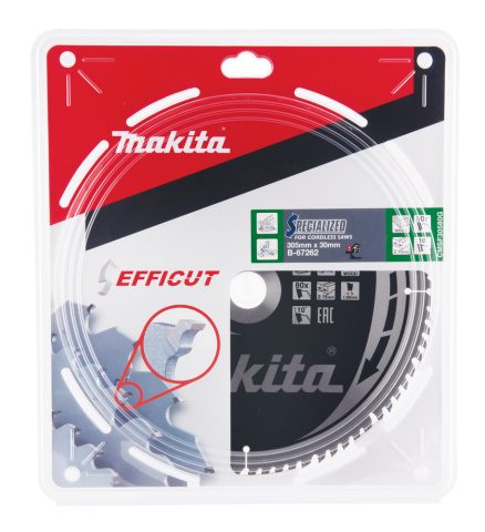 T.C.T. Zāģripa EFFICUT 305X2.15X30mm 10° T80 B-67262 Makita