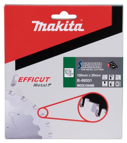 T.C.T. Zāģripa EFFICUT METAL 150X1.1X20mm 0° T48 B-69331 Makita