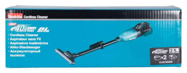 Akumulatora putekļsūcējs 40V, 125W, 2×2.5Ah, XGT CL001GD208 MAKITA