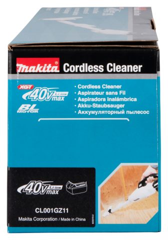 XGT putekļsūcējs ar lielisku sūkšanas jaudu CL001GZ11 Akumulatora 40V MAKITA