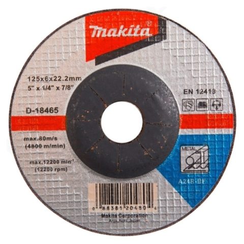 Slīpripa 125X6mm  A24R metālam D-18465