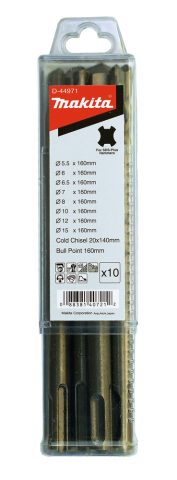 SDS+ DRILL BIT AND CHISEL SET 10PCS  D-44971