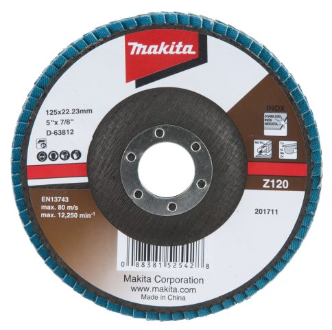 Lameļu slīpdisks Economy type 125x22.23 Z120 Metālam, Inox D-63812