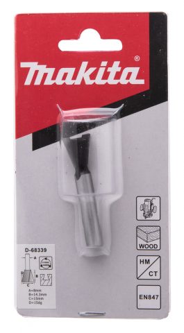 Bezdelīgastes savienojumu frēze 15,0×14,3 mm/ 52,0mm, 8mm Kāts D-68339 Makita