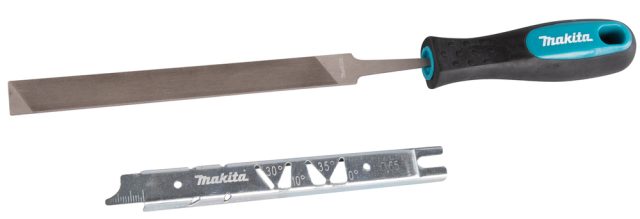 Makita Plakanā vīle ar Ķēdes mēritājs – šablons D-70998