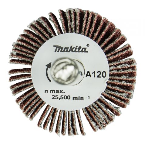 Slīppapīra lameļu slīpdisks D30x10mm A120 6mm Makita D-75328