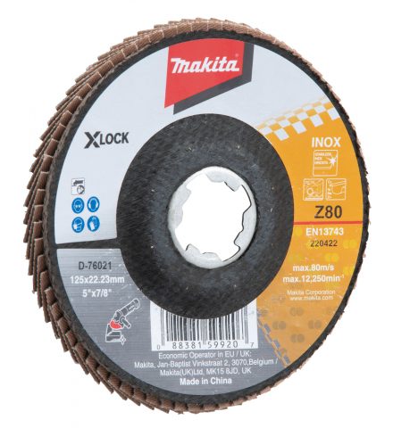 Lameļu slīpdisks X-Lock, 125 mm, Z80 D-76021