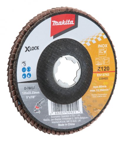 Lameļu slīpdisks X-Lock, 125 mm, Z120 D-76037
