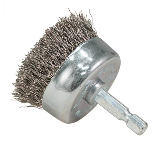 Kausveida birste 50mm, 1/4″ HEX gofrēti tērauda sari D-76560 MAKITA