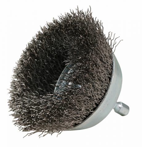 Kausveida birste 75mm, 1/4″ HEX gofrēti tērauda sari D-76582 MAKITA