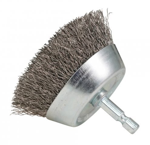 Kausveida birste 75mm, 1/4″ HEX gofrēti tērauda sari D-76582 MAKITA