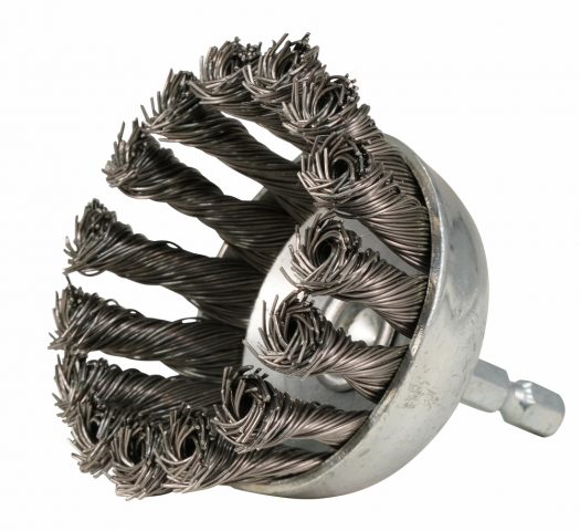Kausveida metāla suka 65mm, ar 1/4”seškanšu kātu, Nerūsējošais tērauds (Pīta) D-76691 Makita