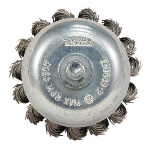 Kausveida metāla suka 65mm, ar 1/4”seškanšu kātu, Nerūsējošais tērauds (Pīta) D-76691 Makita