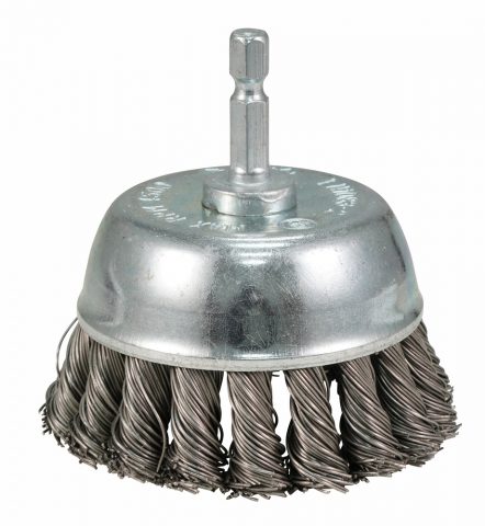 Kausveida metāla suka 75mm, ar 1/4 '' seškanšu kātu, Nerūsējošais tērauds (Pīta) D-76700 Makita