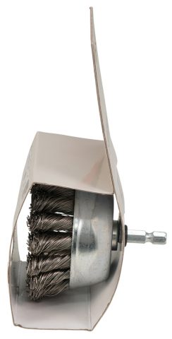 Kausveida metāla suka 75mm, ar 1/4 ” seškanšu kātu, Nerūsējošais tērauds (Pīta) D-76700 Makita