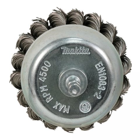 Kausveida metāla suka 75mm, ar 1/4 ” seškanšu kātu, Nerūsējošais tērauds (Pīta) D-76700 Makita