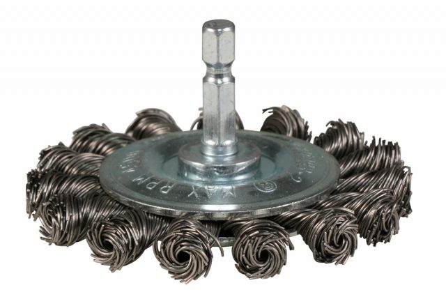 Diskveida birste 75mm, 1/4" HEX pīti tērauda sari D-76716 MAKITA