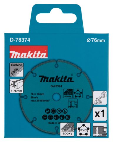 Tungsten Carbide multi materiālu griezripa 76MM D-78374