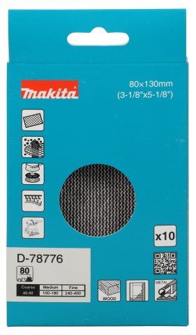 Slīpēšanas siets 80x130mm A80 (10gab)  D-78776