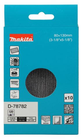 Slīpēšanas siets 80x130mm A120 (10gab)  D-78782