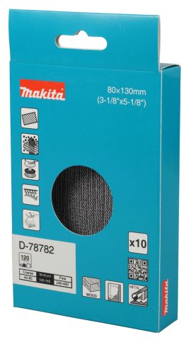 Slīpēšanas siets 80x130mm A120 (10gab)  D-78782