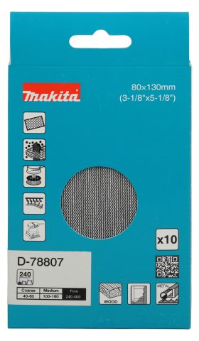 Slīpēšanas siets 80x130mm A240 (10gab)  D-78807