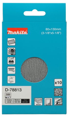Slīpēšanas siets 80x130mm A320 (10gab)  D-78813