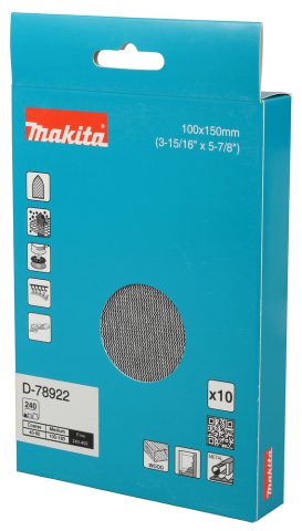 Slīpēšanas siets 100x150mm A240 (10gab)  D-78922 Makita